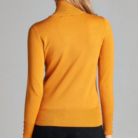 Basic White Long Sleeve Turtleneck - Picture 2 of 5